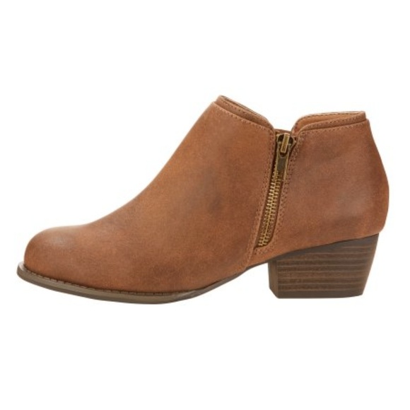 Tan Faux Leather Ankle Boot - Picture 3 of 5